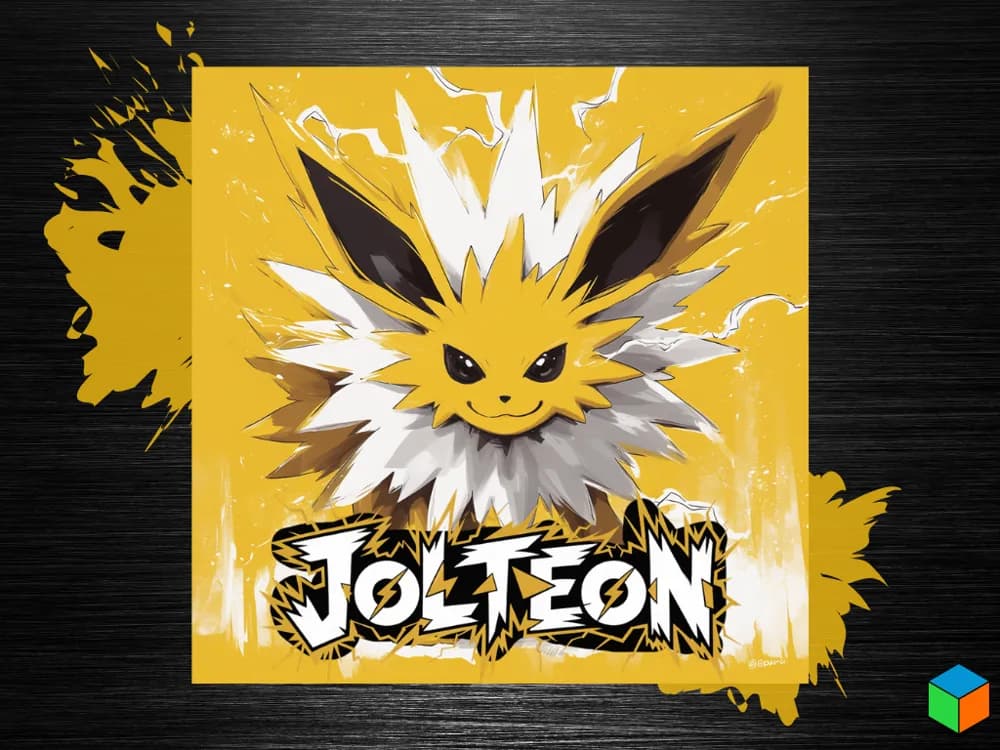HueForge model: Jolteon Poster – Lightning in Print by 3D Prints By Vic