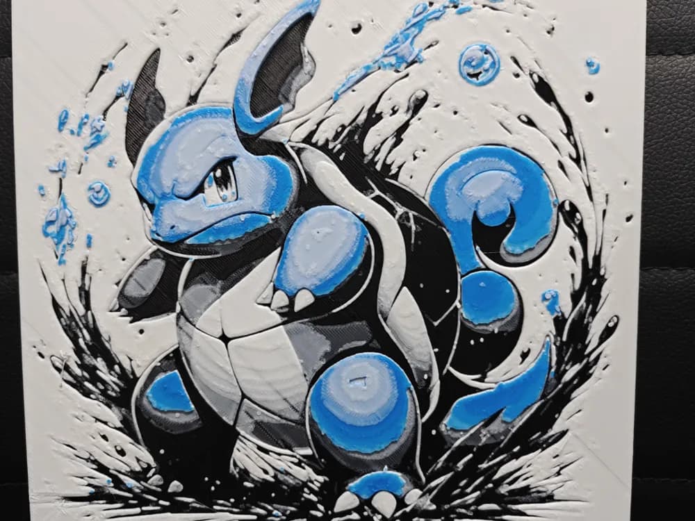 HueForge model: Wartortle by TheHueforgeLady