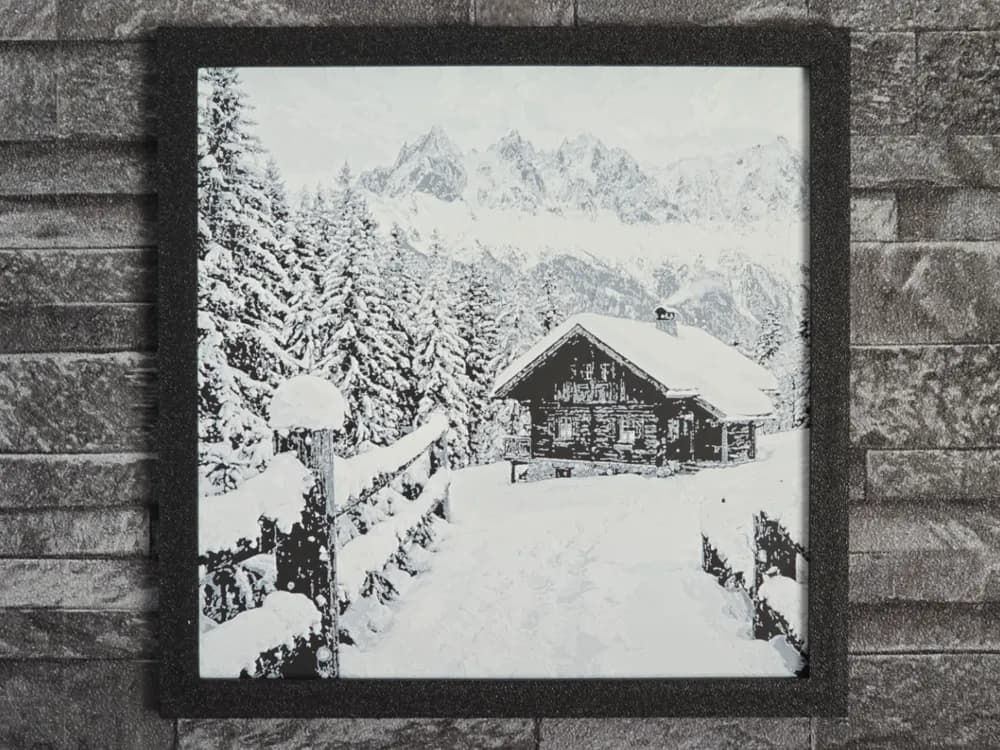 Hueforge Snow Winter Mountain by StefBull85 HueForge model: Hueforge Snow Winter Mountain by StefBull85