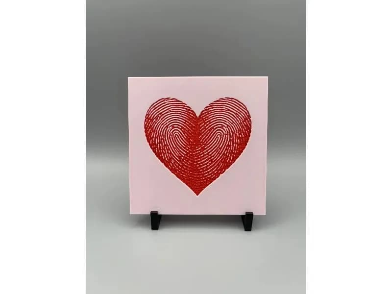 Fingerprint Heart HueForge Print Fingerprint Heart HueForge Print