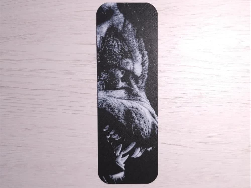 Wolf Bookmark by Atrus Design HueForge model: Wolf Bookmark by Atrus Design
