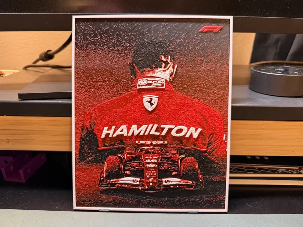 Lewis Hamilton F1 HueForge Lewis Hamilton F1 HueForge