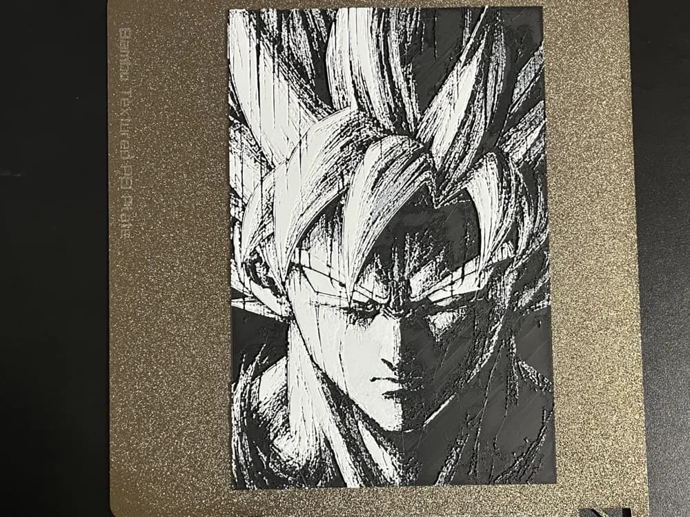 Goku Black and White Hueforge by FantasyZ HueForge model: Goku Black and White Hueforge by FantasyZ
