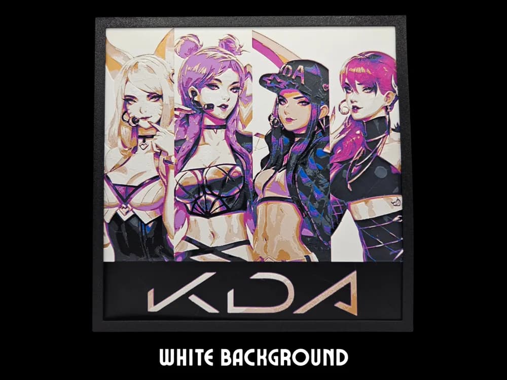 League of Legends - KDA Hueforge by BusyKikiBee HueForge model: League of Legends - KDA Hueforge by BusyKikiBee