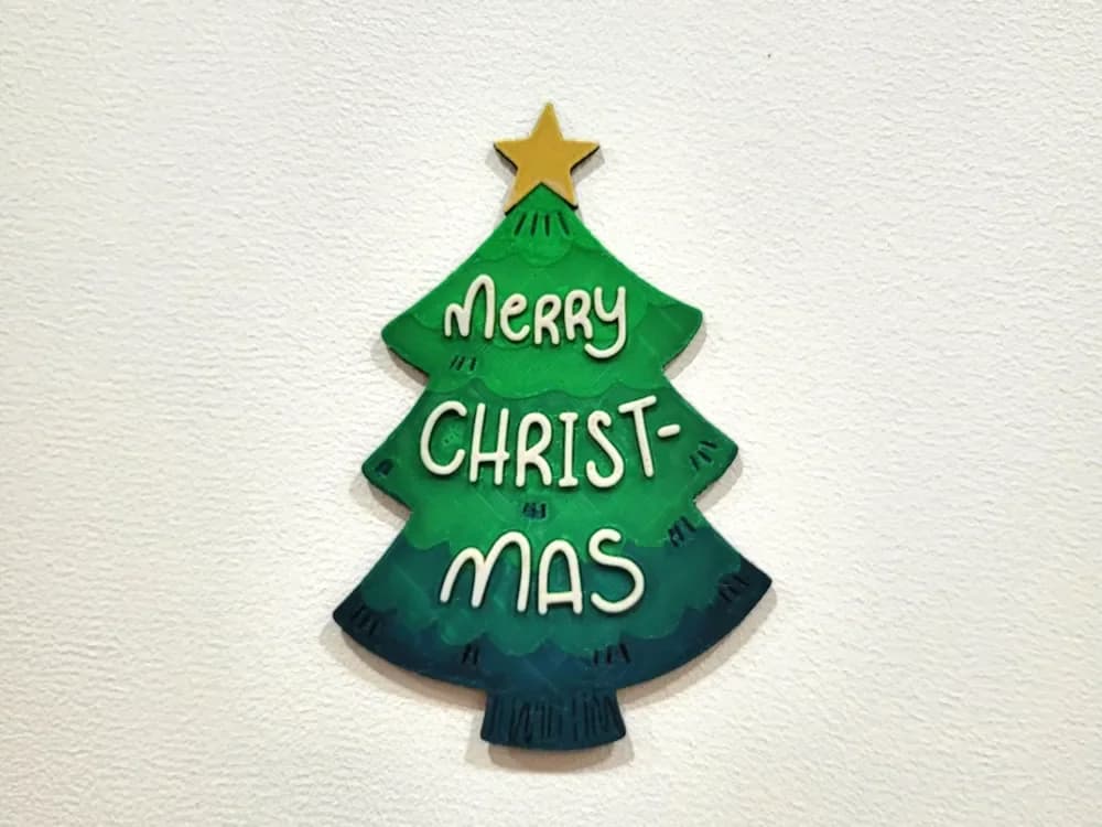 HueForge model: Chistmas tree - Merry Christmas - Hueforge 100x136 by Vincent111