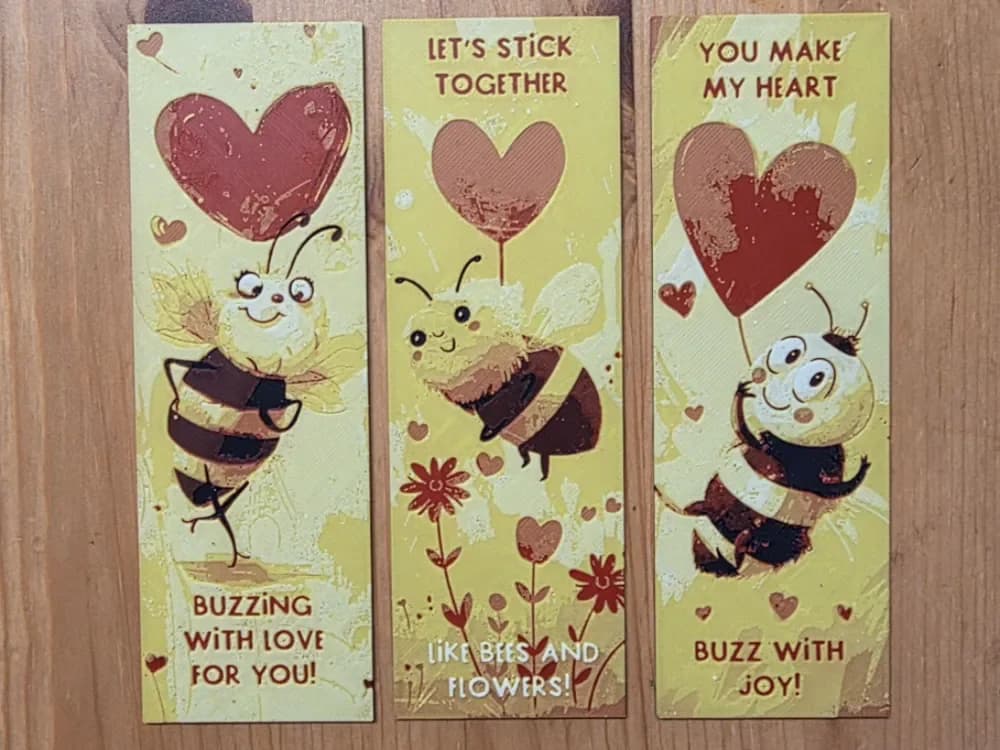 x3 Cute Bookmarks by Morganja HueForge model: x3 Cute Bookmarks by Morganja