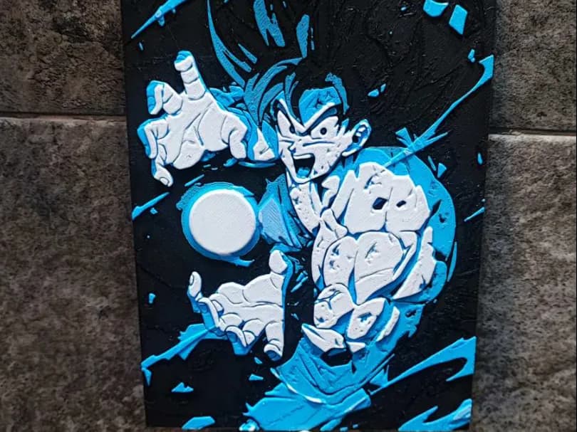 Goku by Garuda3D HueForge model: Goku by Garuda3D
