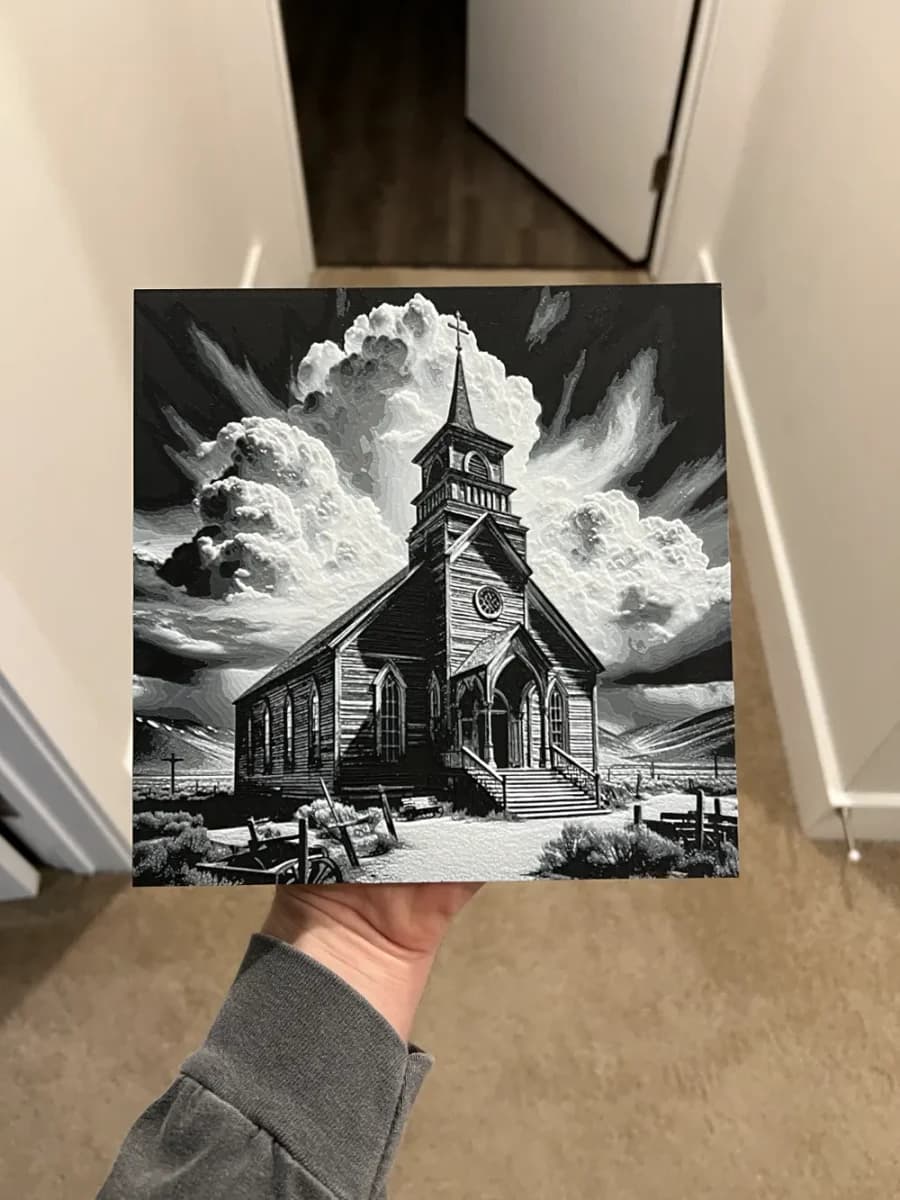 Western Era Church Art Hueforge by RP47 Designs HueForge model: Western Era Church Art Hueforge by RP47 Designs