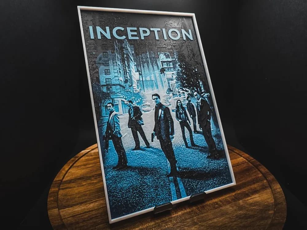 Inception (Movie Poster - HueForge) Inception (Movie Poster - HueForge)