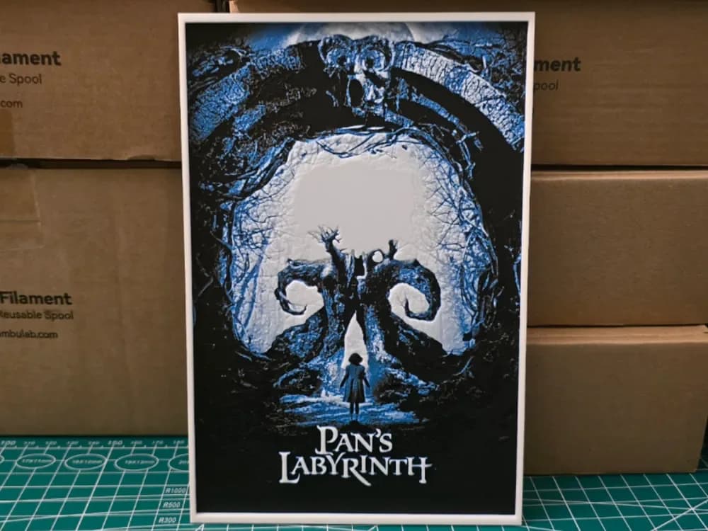 Pan's Labyrinth Movie Poster - Hueforge Art by Lumpy3D HueForge model: Pan's Labyrinth Movie Poster - Hueforge Art by Lumpy3D