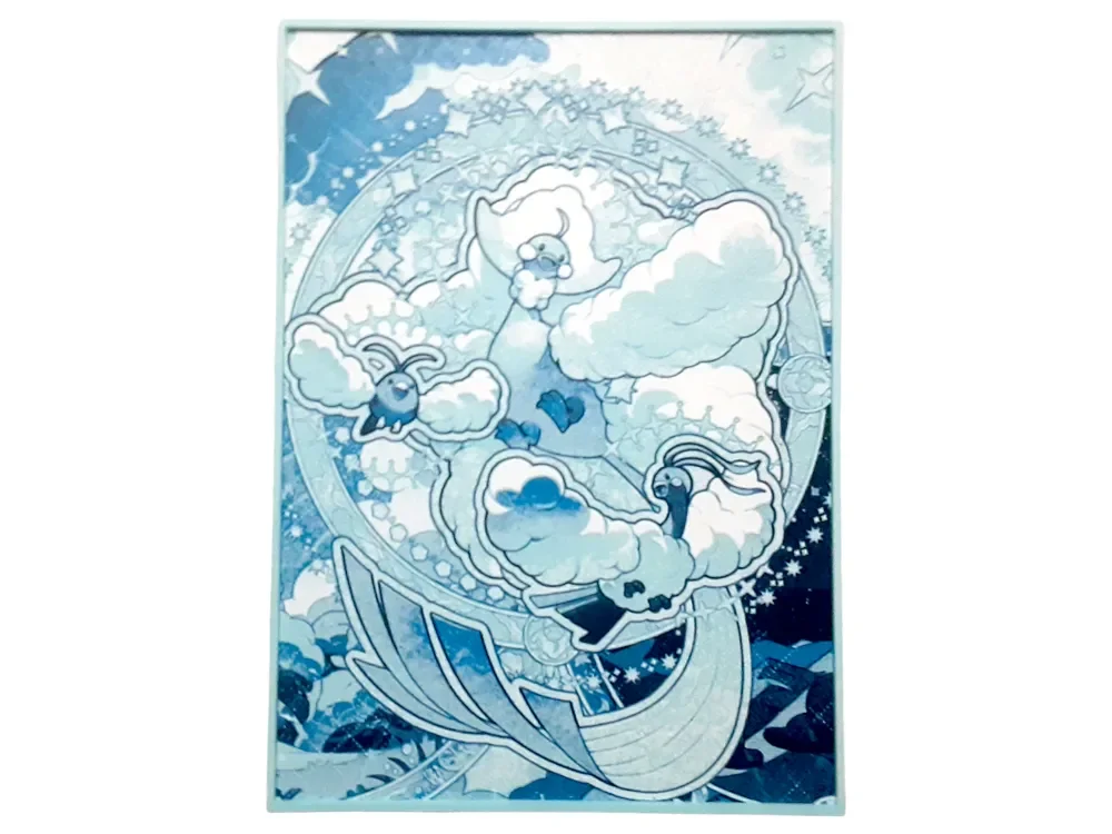 HueForge model: Altaria Hueforge Pokemon Swablu Flying Dragon Blue by Elsie Moonshadow