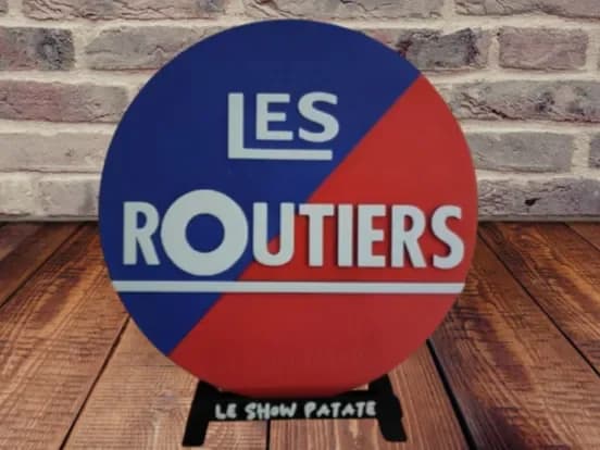 Les Routiers logo plaque by leshowpatate HueForge model: Les Routiers logo plaque by leshowpatate