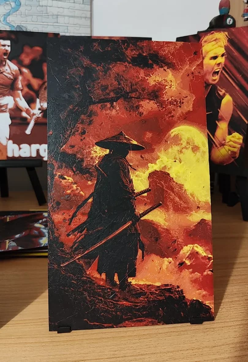 Samurai moon HueForge by enricoRE HueForge model: Samurai moon HueForge by enricoRE