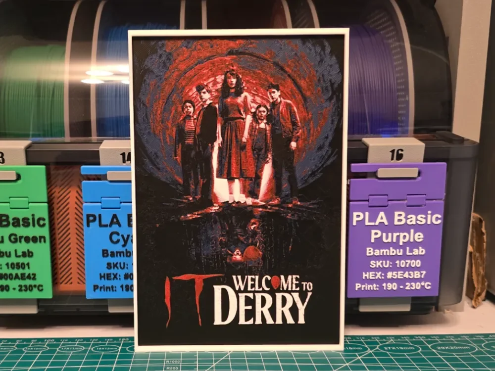 IT: Welcome To Derry Series Poster - Hueforge Art by Lumpy3D HueForge model: IT: Welcome To Derry Series Poster - Hueforge Art by Lumpy3D