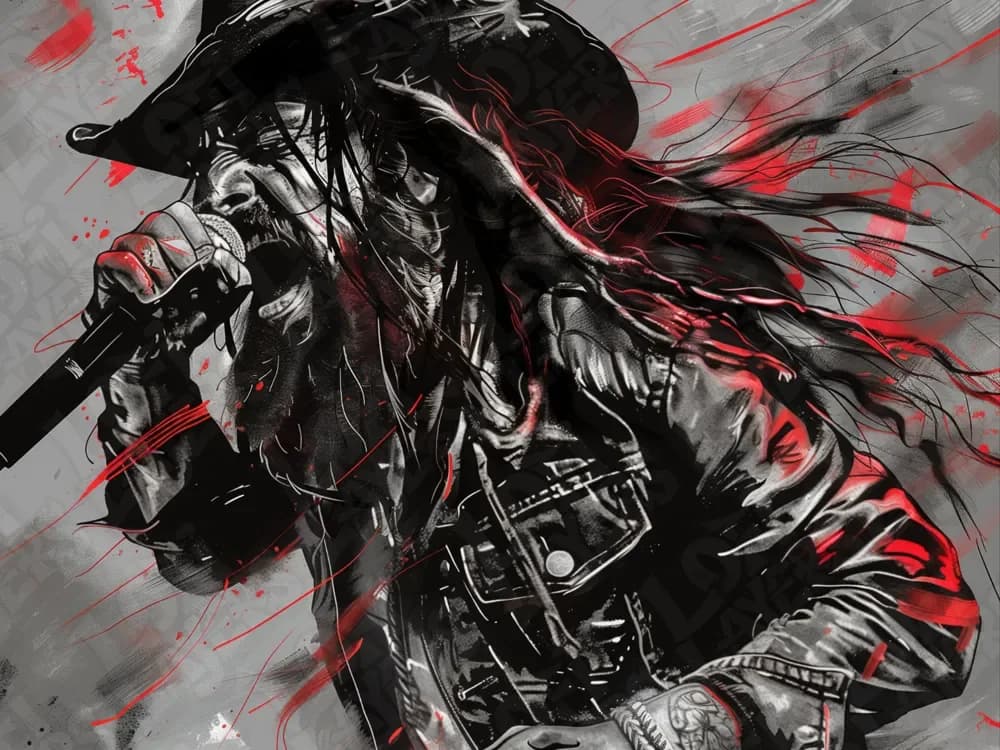 Rob Zombie Hueforge by LoFi Layers HueForge model: Rob Zombie Hueforge by LoFi Layers