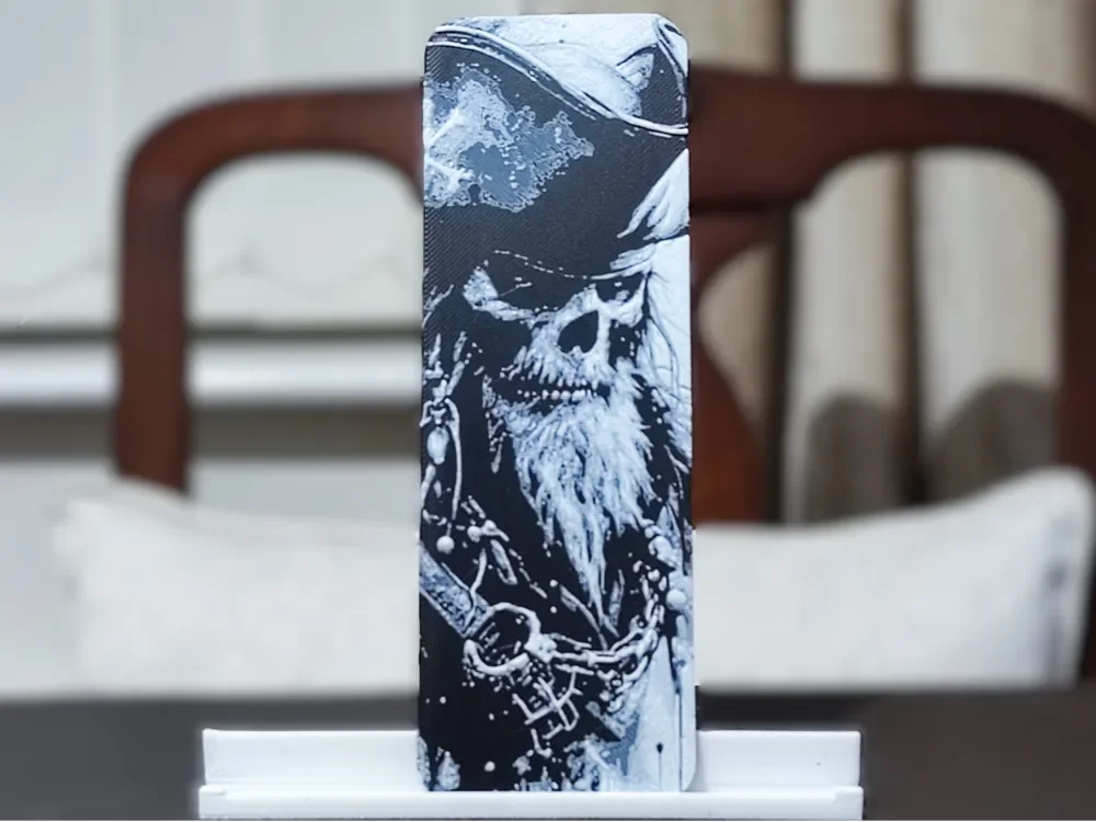 HueForge model: The Cursed Pirate Bookmark - 2 Color by BoDad