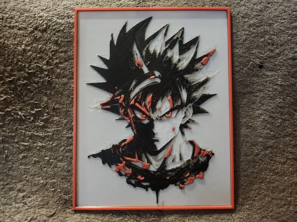 Goku - HueForge by keko HueForge model: Goku - HueForge by keko