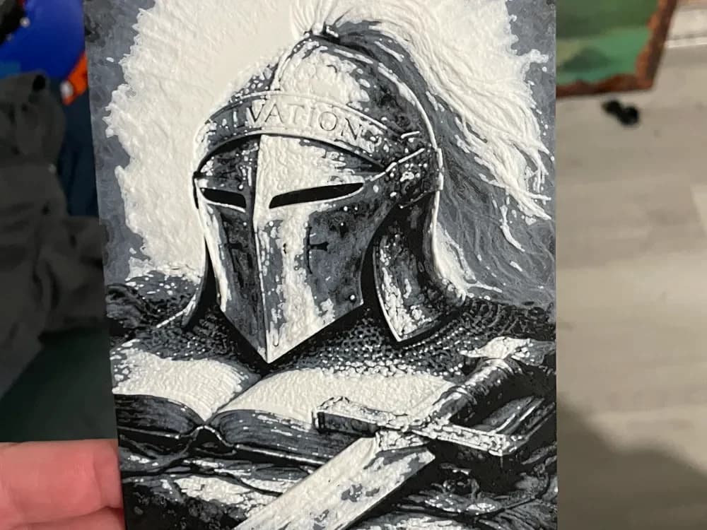 Helmet of Salvation Hueforge by Advancedtechworldwide HueForge model: Helmet of Salvation Hueforge by Advancedtechworldwide