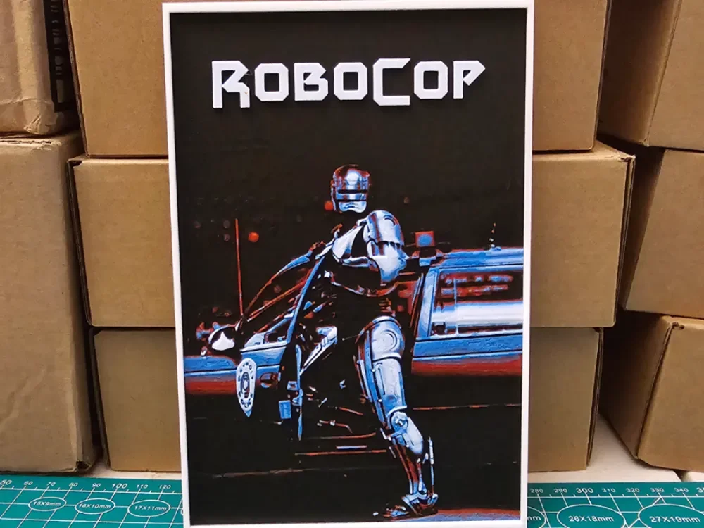 Robocop Movie Poster - Hueforge Art by Lumpy3D HueForge model: Robocop Movie Poster - Hueforge Art by Lumpy3D