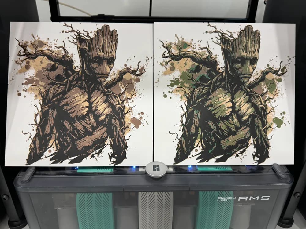Groot - 4 & 6 Colour Versions - Hueforge by Canadian Gamer HueForge model: Groot - 4 & 6 Colour Versions - Hueforge by Canadian Gamer