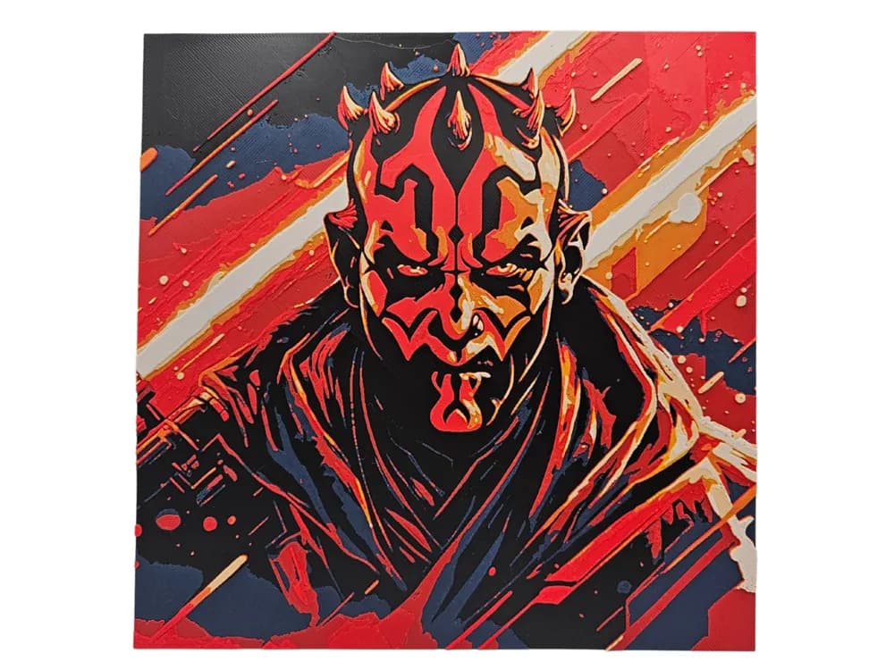 HueForge model: Darth Maul (Star Wars hueforge) by BusyKikiBee