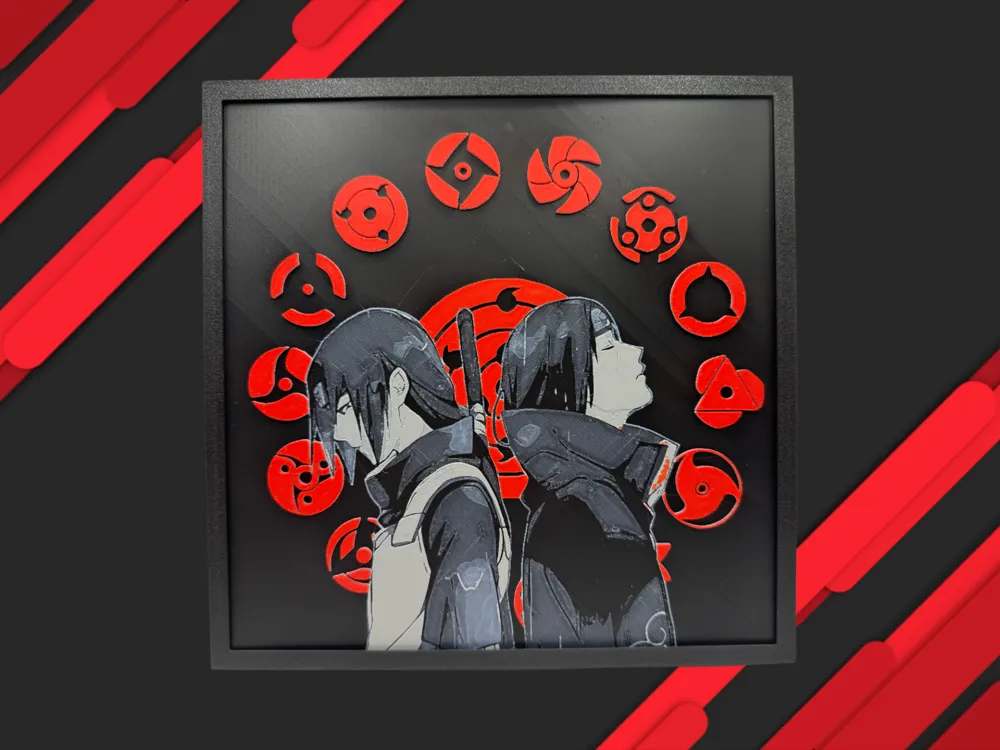 Uchiha Clan - Naruto Hueforge by Canadian Gamer HueForge model: Uchiha Clan - Naruto Hueforge by Canadian Gamer