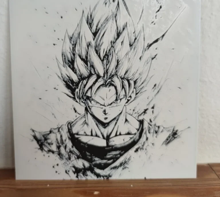 Hueforge Goku by Litolunar HueForge model: Hueforge Goku by Litolunar