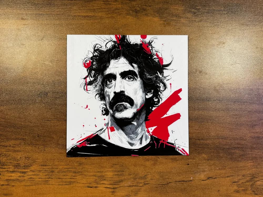 Frank Zappa - Iconic Music Legend 2D Art by 3D Prints By Vic HueForge model: Frank Zappa - Iconic Music Legend 2D Art by 3D Prints By Vic