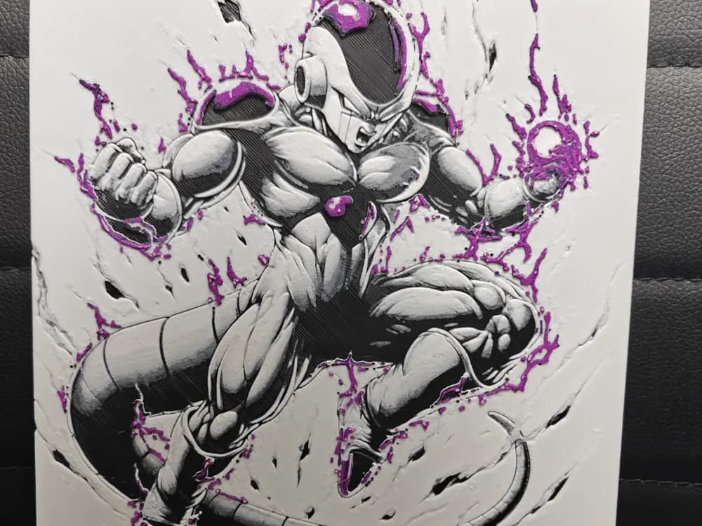 HueForge model: Frieza by TheHueforgeLady