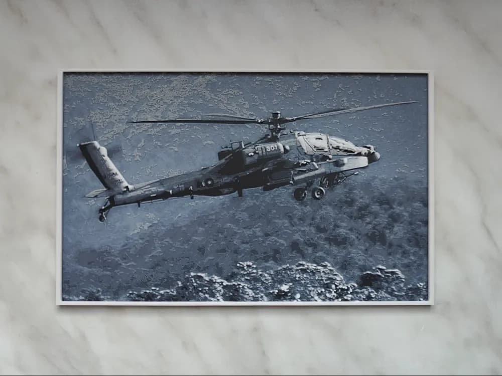 HueForge model: AH-64E Apache - Hueforge by BeaN