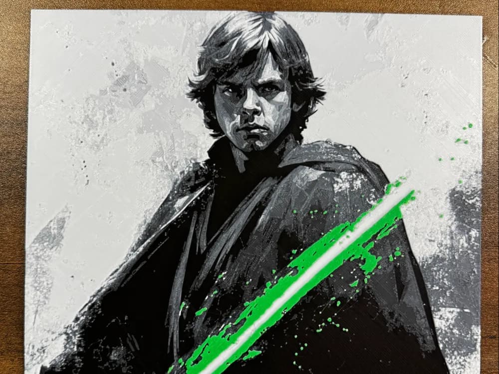 Luke Skywalker – Return of the Jedi Poster by 3D Prints By Vic HueForge model: Luke Skywalker – Return of the Jedi Poster by 3D Prints By Vic