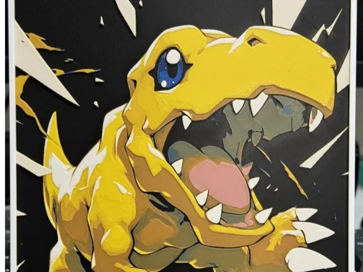 Augumon Digimon by Strata Prints HueForge model: Augumon Digimon by Strata Prints