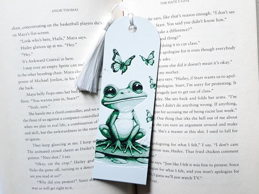 Bookmark, Cartoon Frog, Hueforge Bookmark, Cartoon Frog, Hueforge