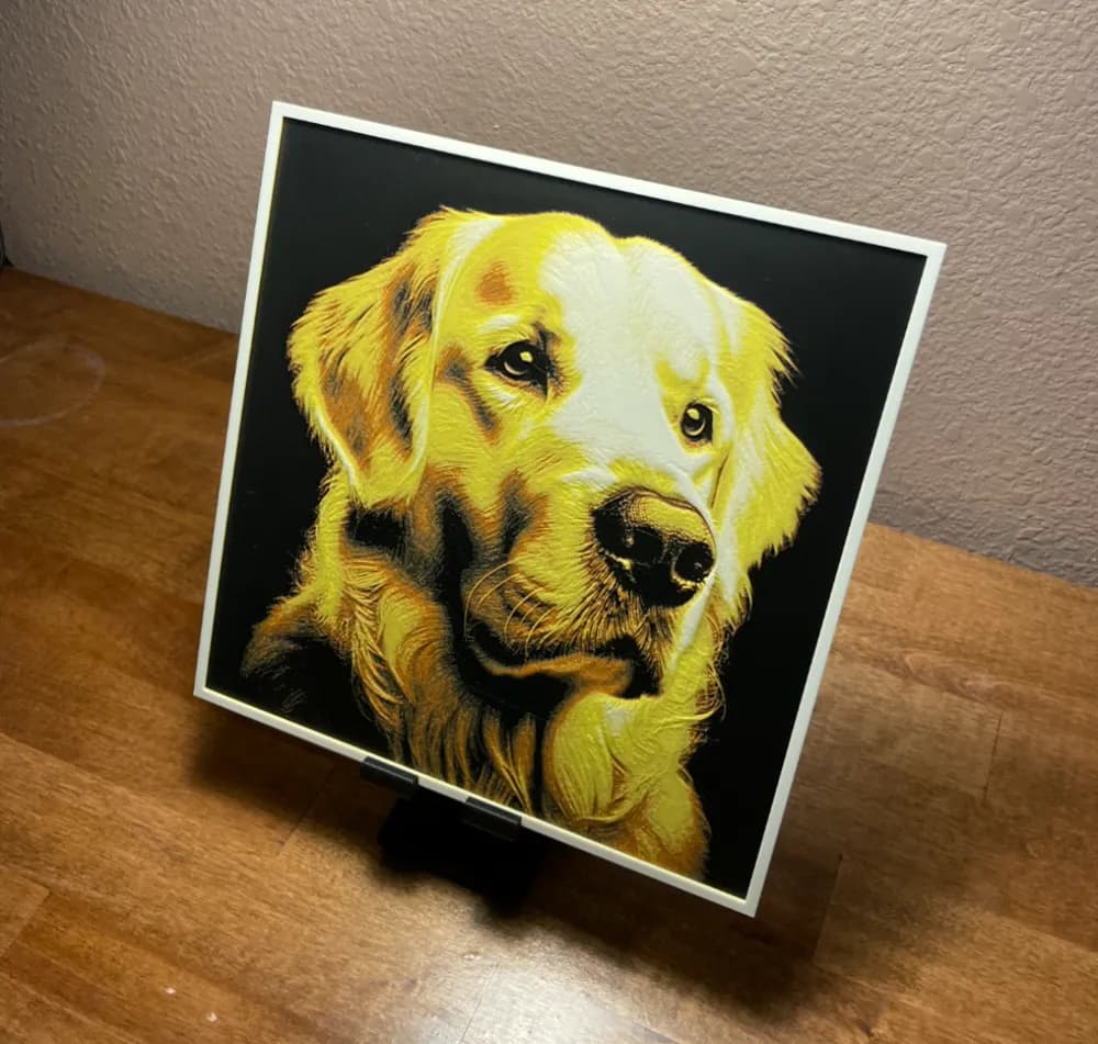 Hueforge - Golden Retriever by Cloudy Nostalgia HueForge model: Hueforge - Golden Retriever by Cloudy Nostalgia