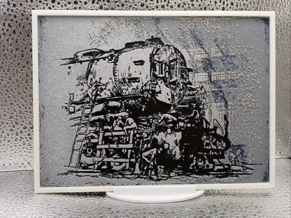 “Monster and Midgets” – Hueforge Railway Artwork by Borishotch Industries HueForge model: “Monster and Midgets” – Hueforge Railway Artwork by Borishotch Industries