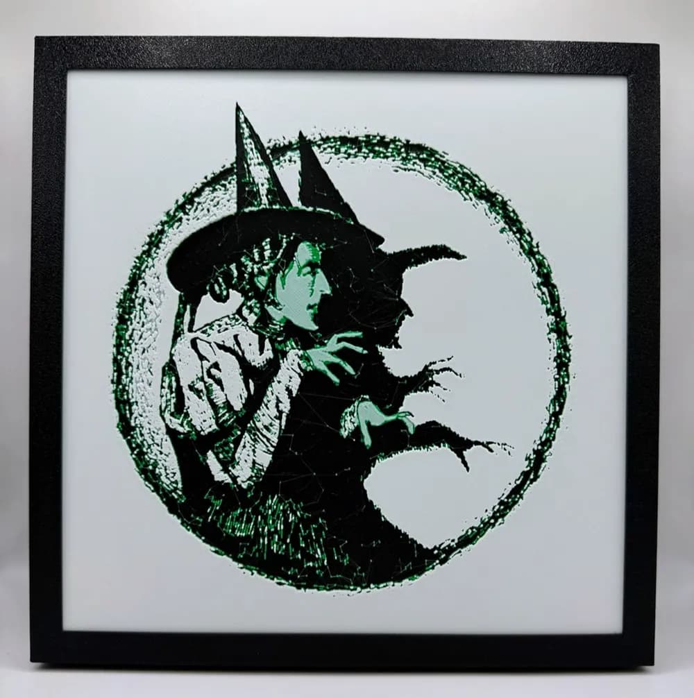 HueForge model: Wicked Wall Witch by BusyKikiBee