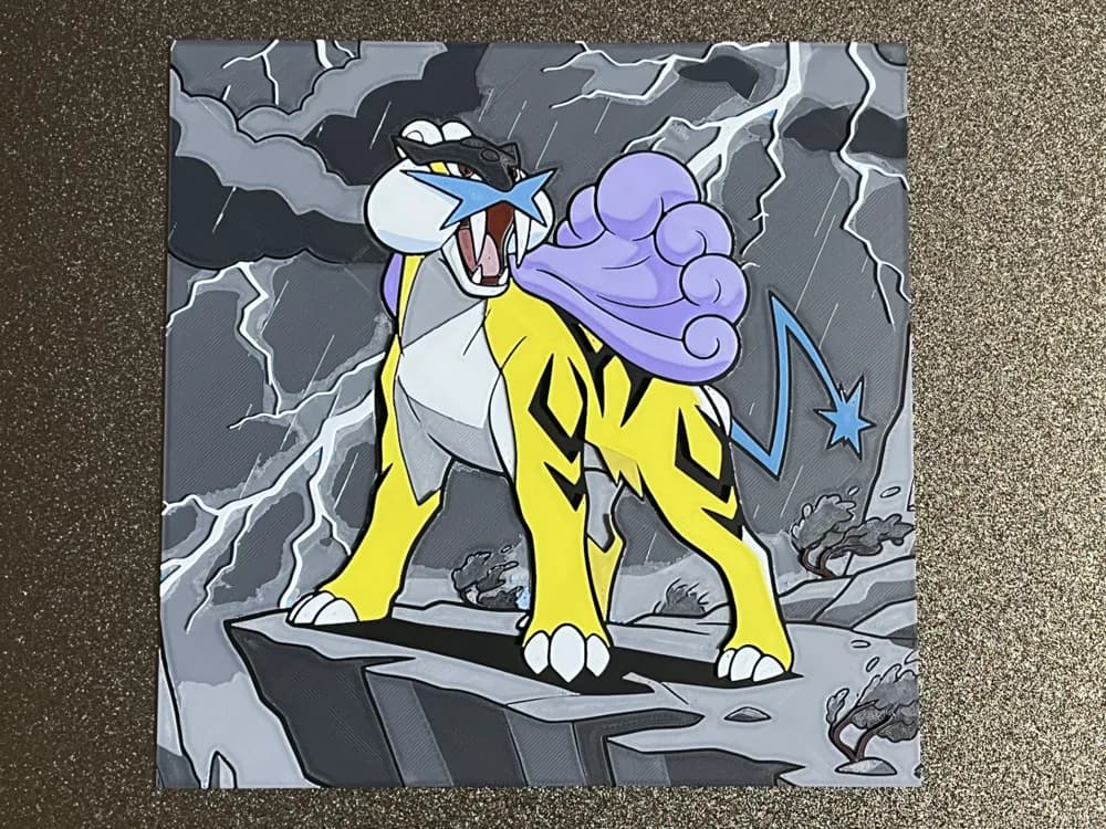 Raikou pokemon Hueforge Raikou pokemon Hueforge