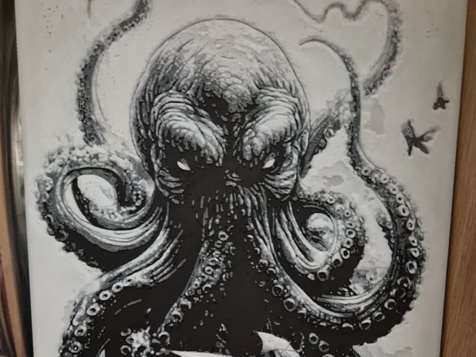 Octopus attack hueforge by Buntsta HueForge model: Octopus attack hueforge by Buntsta