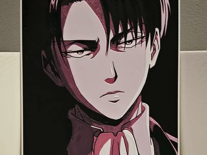 HueForge model: Levi - Attack on Titan by bzz999