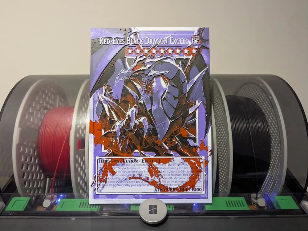 Red Eyes Black Dragon Exceed Hueforge - Yugioh by Razel HueForge model: Red Eyes Black Dragon Exceed Hueforge - Yugioh by Razel