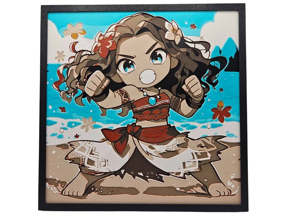 Moana - Chibi Edition by BusyKikiBee HueForge model: Moana - Chibi Edition by BusyKikiBee