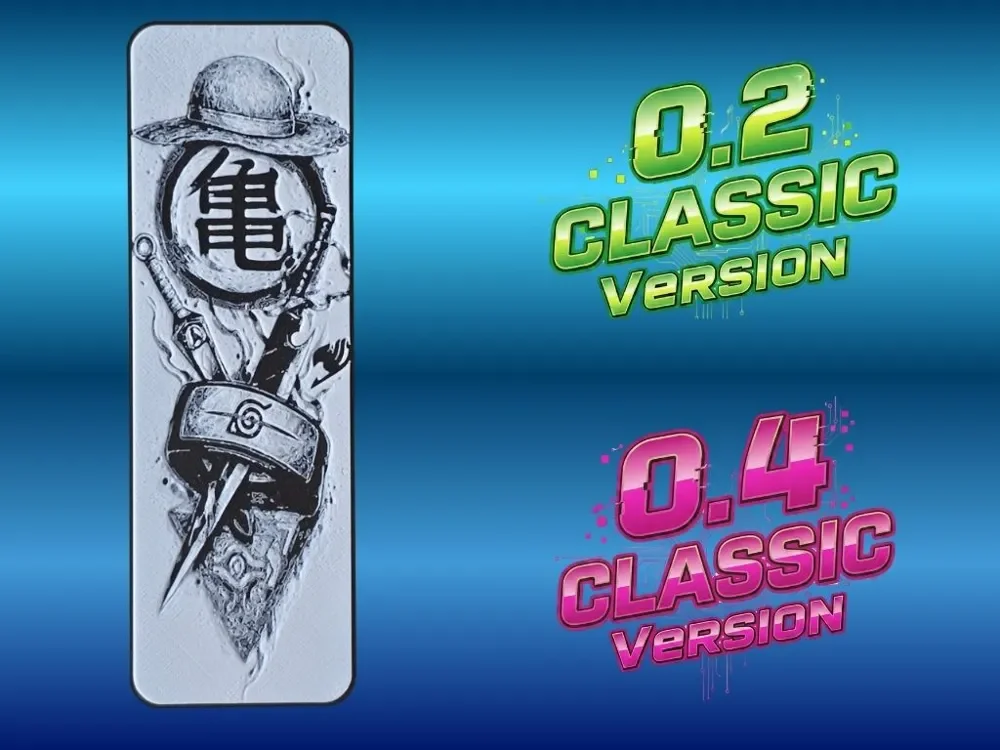 Tribute Manga 00's Bookmark by Atrus Design HueForge model: Tribute Manga 00's Bookmark by Atrus Design