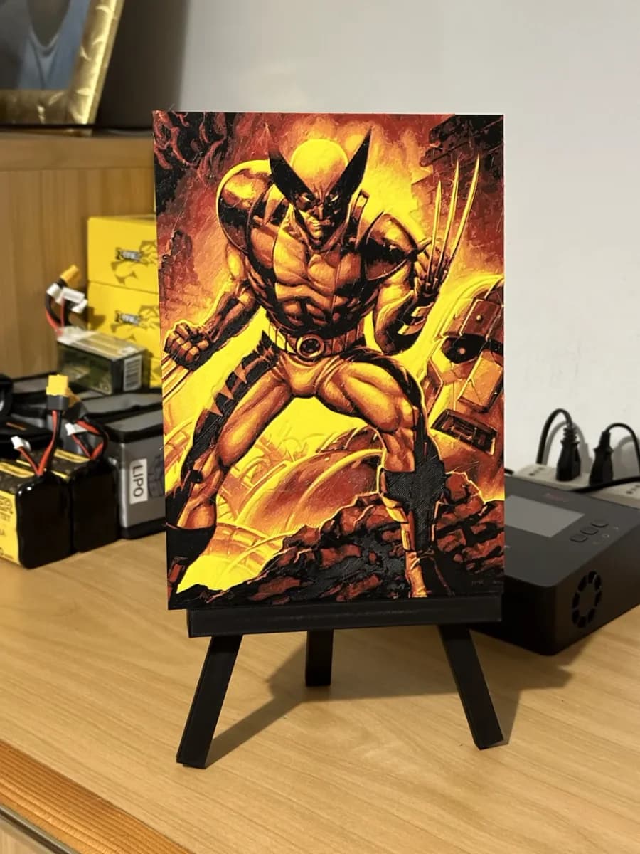 Wolverine AMS ready HueForge art by enricoRE HueForge model: Wolverine AMS ready HueForge art by enricoRE