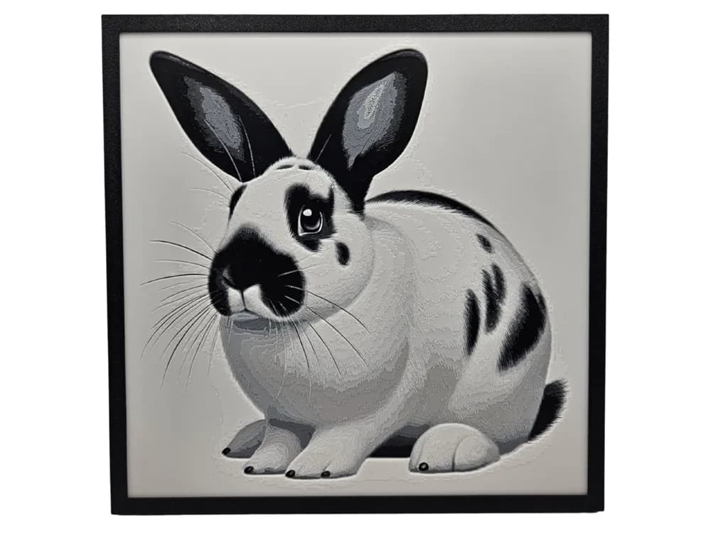 Californian Rabbit by BusyKikiBee HueForge model: Californian Rabbit by BusyKikiBee