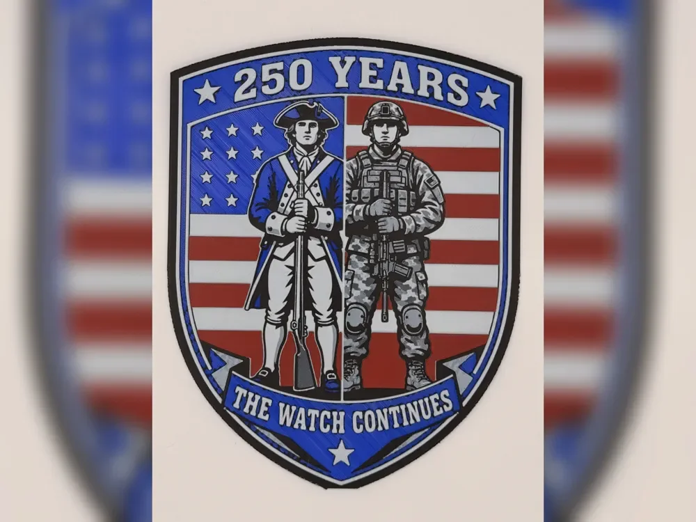 The Watch Continues 250 Years hueforge print The Watch Continues 250 Years hueforge print