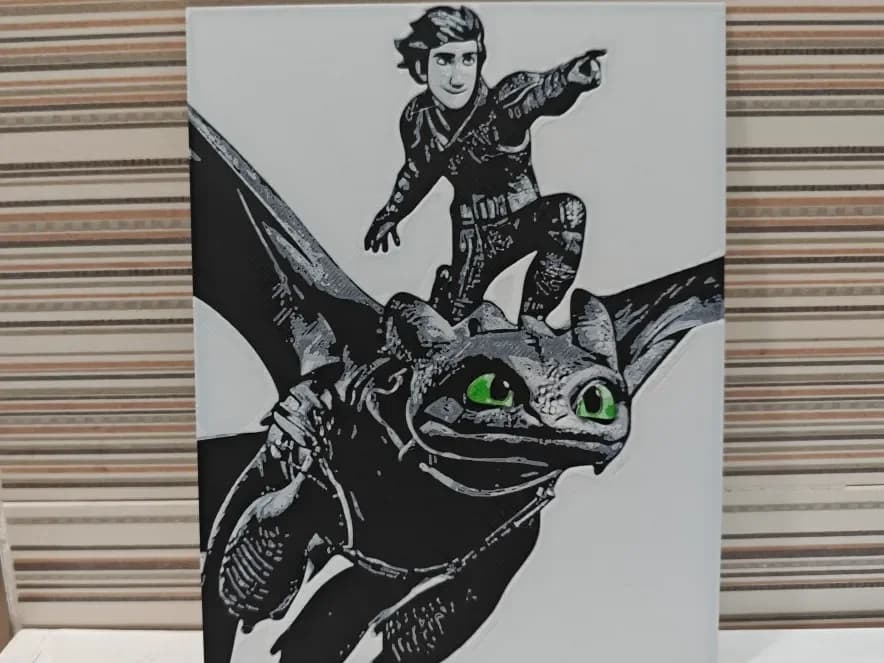 Hueforge how to train your dragon by Litolunar HueForge model: Hueforge how to train your dragon by Litolunar