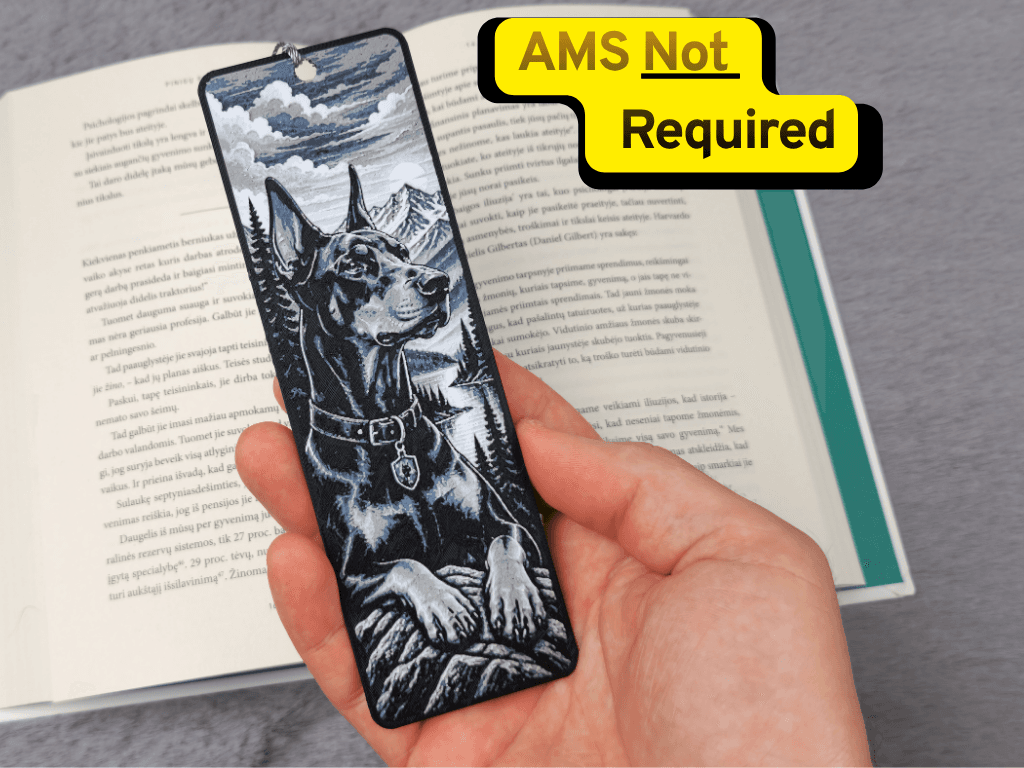 Doberman Mountain Sunset HueForge Bookmark Doberman Mountain Sunset HueForge Bookmark