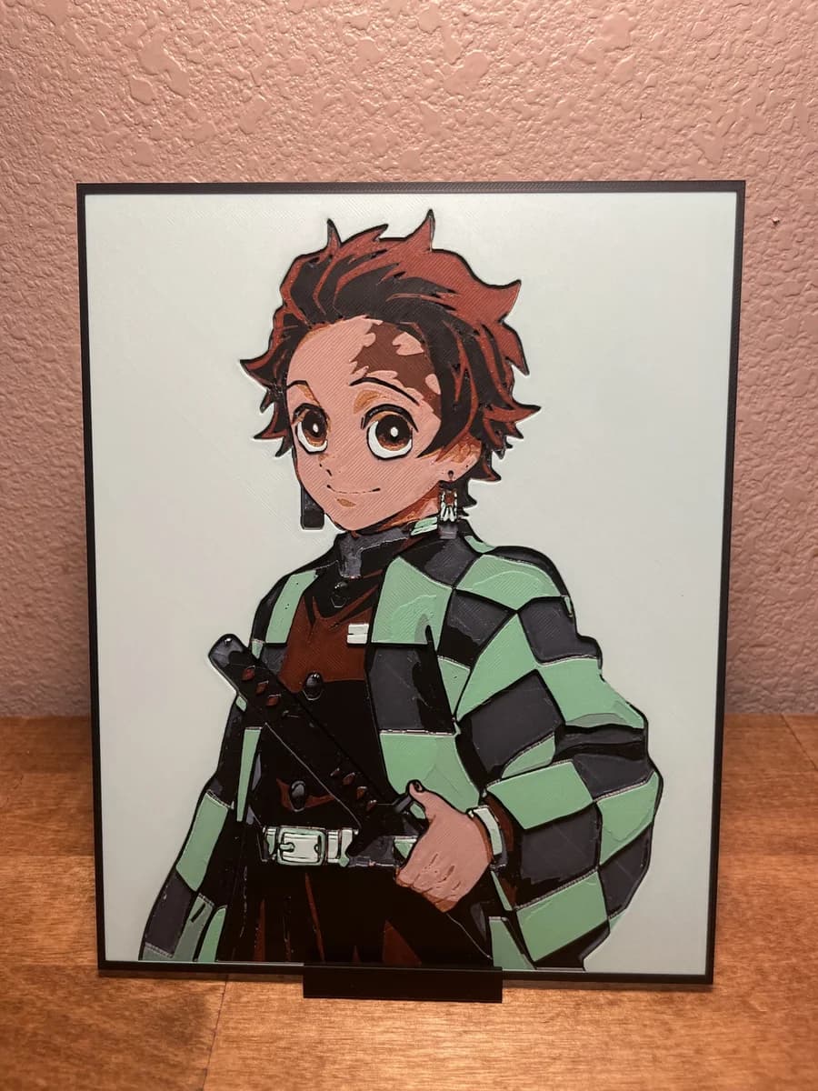 Tanjiro - Hueforge by Cloudy Nostalgia HueForge model: Tanjiro - Hueforge by Cloudy Nostalgia