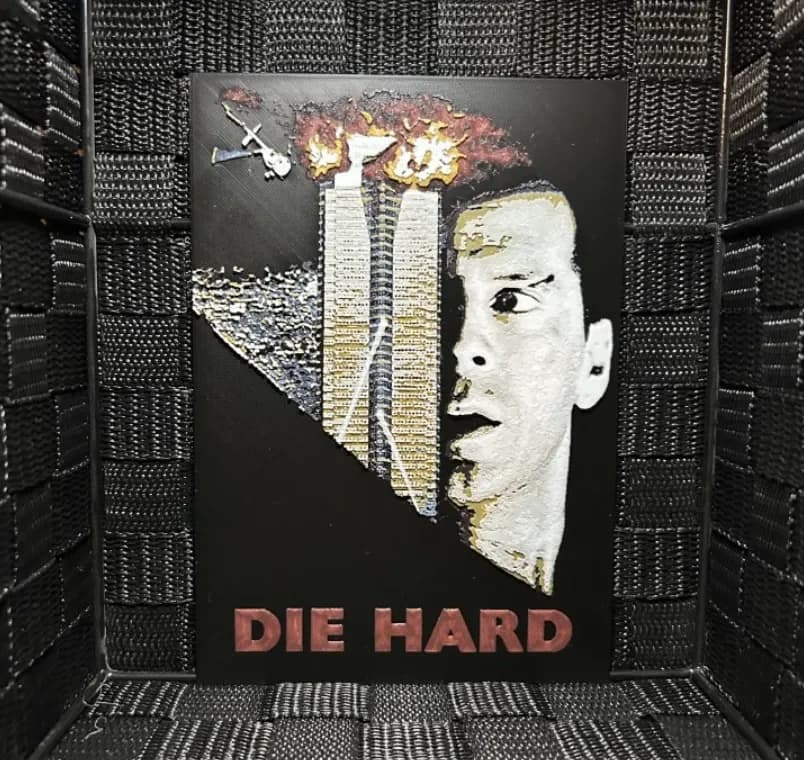 Hueforge Movie Poster - Die Hard - by JoDau HueForge model: Hueforge Movie Poster - Die Hard - by JoDau