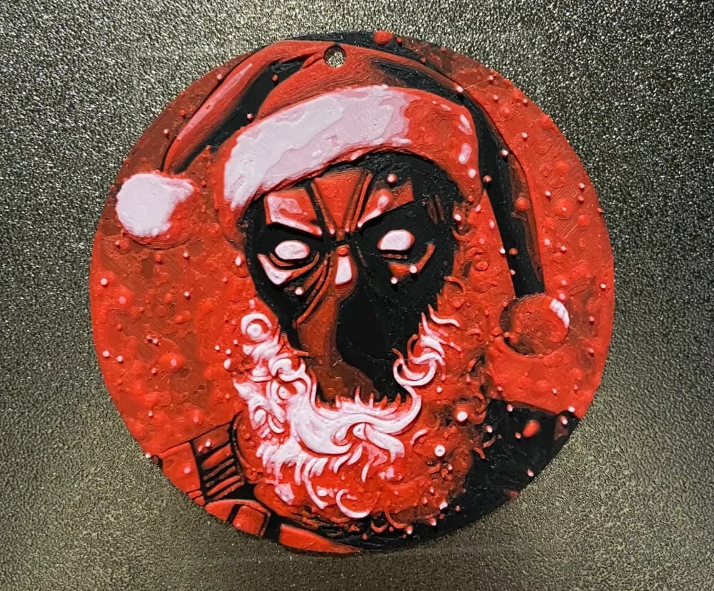 Deadpool beard Christmas decoration by Morganja HueForge model: Deadpool beard Christmas decoration by Morganja
